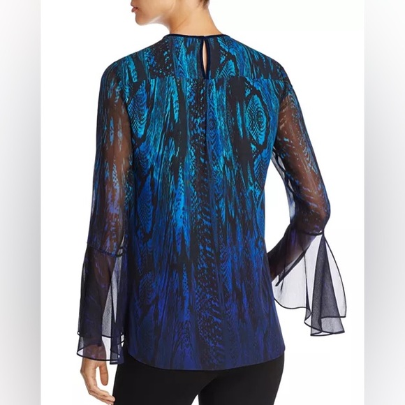 Tahari Bohemian Boho Gypsy Elegant Silk Blouse - Picture 9 of 9